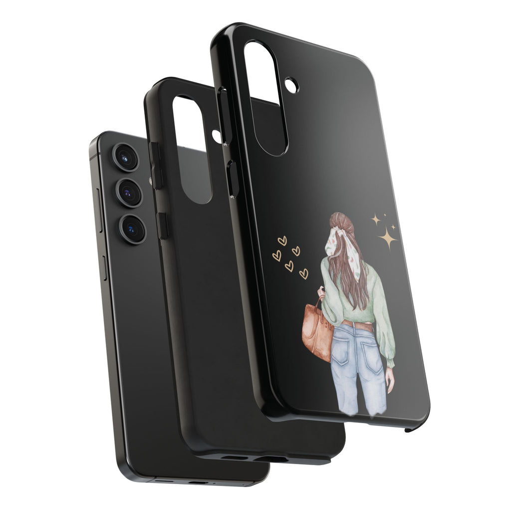 Trendy Girl iPhone Case – Fashion Illustration Tough Phone Cover