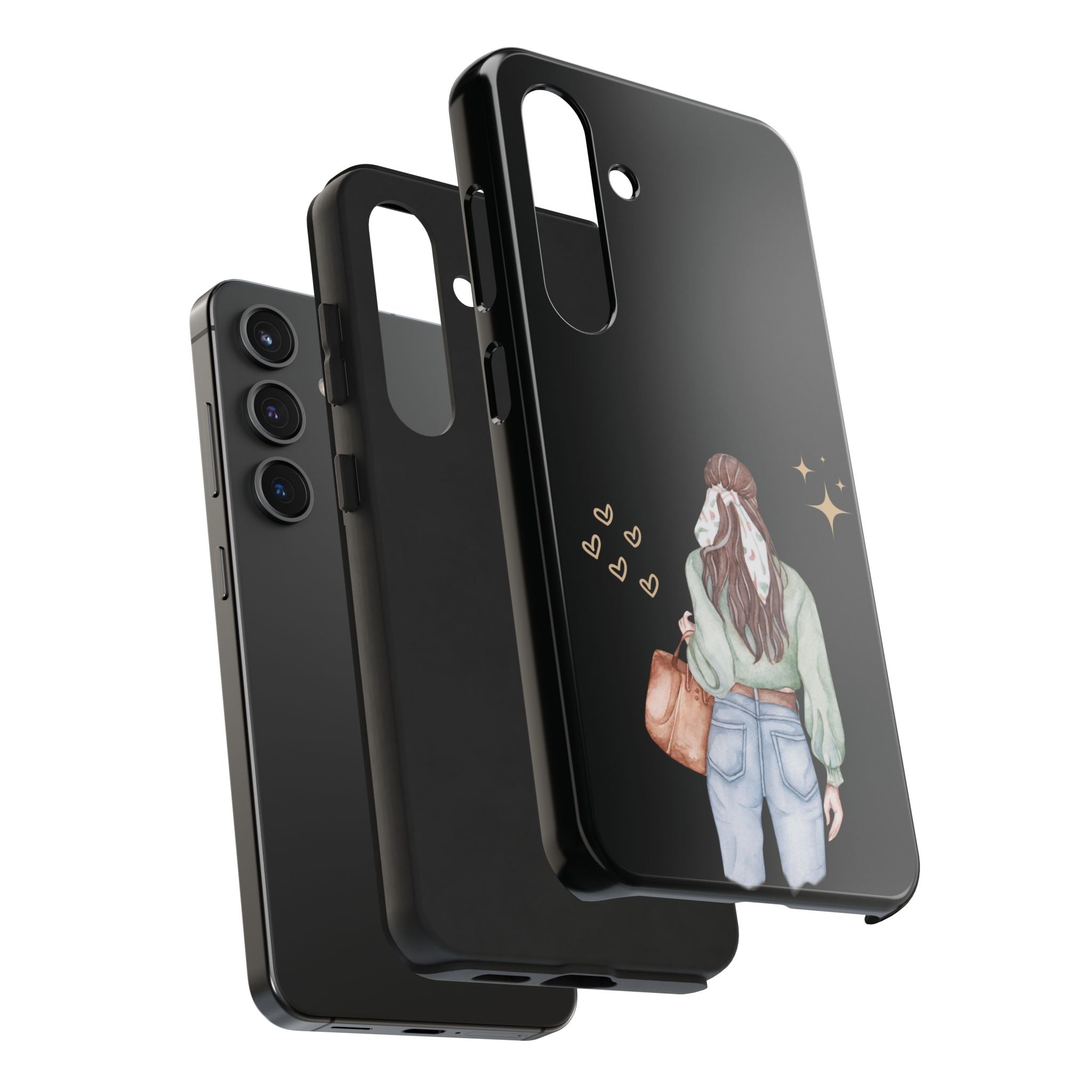 Trendy Girl iPhone Case – Fashion Illustration Tough Phone Cover