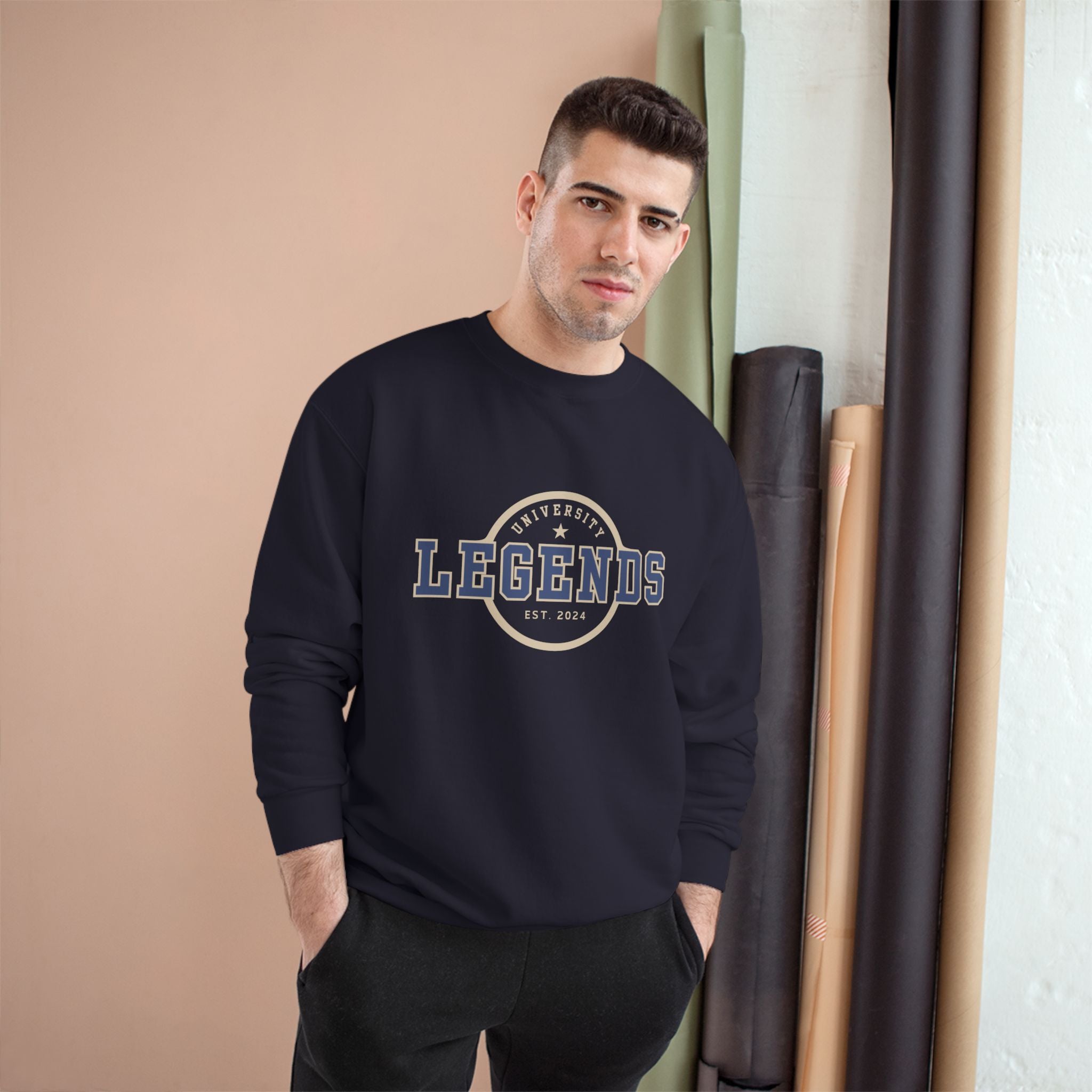 Legends Crewneck Sweatshirt — Vintage Athletic 'Legends' Graphic Male