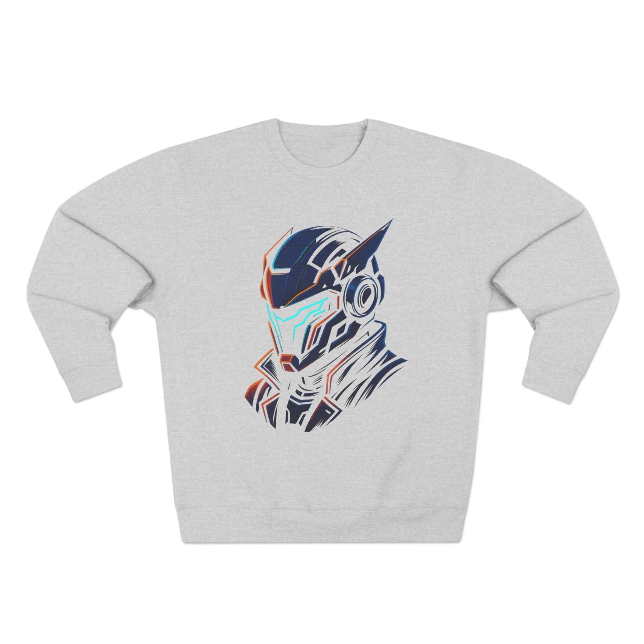 Cyberpunk Samurai Helmet Neon T-Shirt - Male