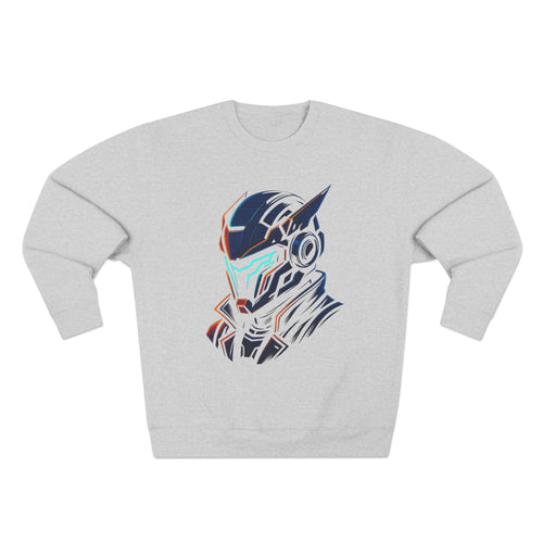 Cyberpunk Samurai Helmet Neon T-Shirt - Male