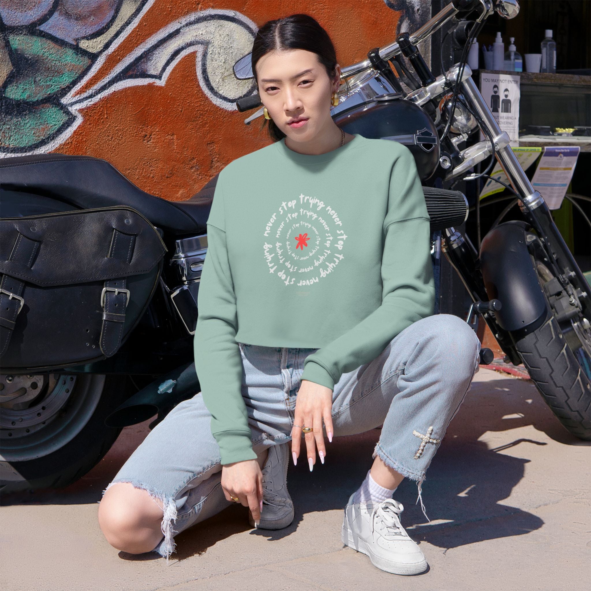 Inspirational Women's Cropped Sweatshirt