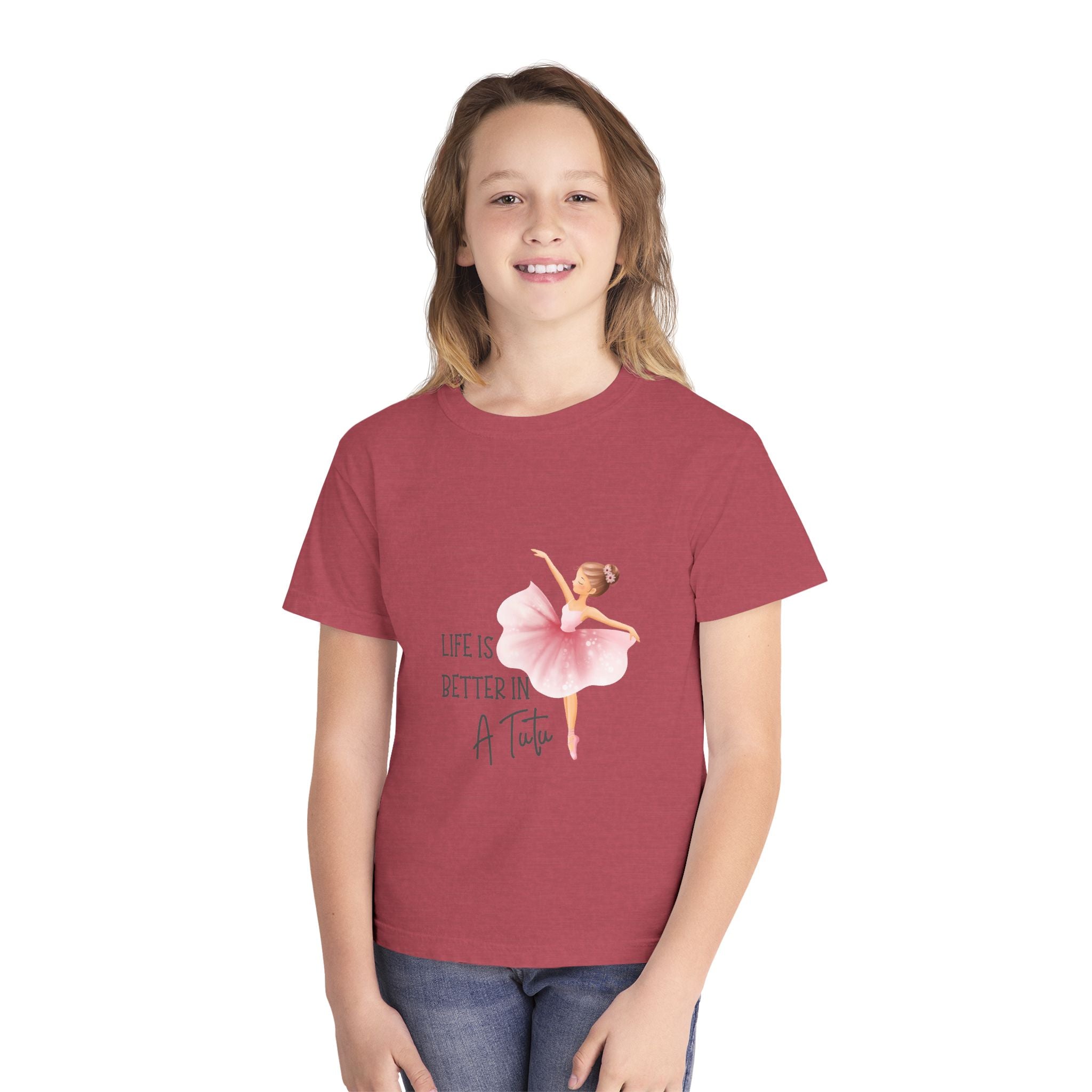 Youth T-Shirt Ballet 'Life Is Better in a Tutu' Tee for Girls