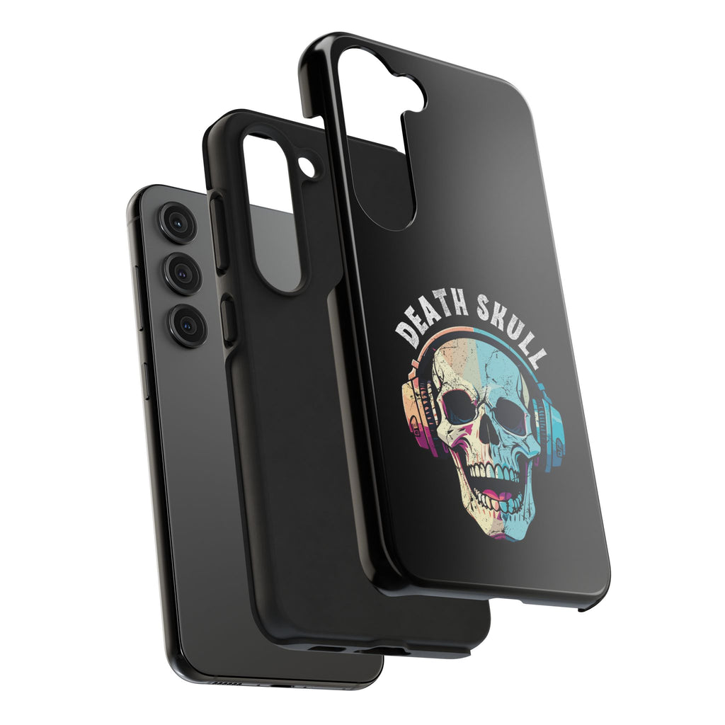 Death Skull iPhone & Samsung Case – Skull Headphones Tough Phone Cover