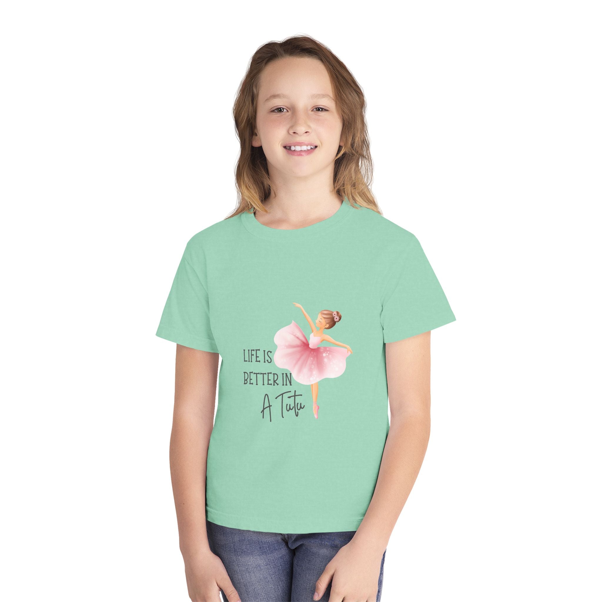 Youth T-Shirt Ballet 'Life Is Better in a Tutu' Tee for Girls