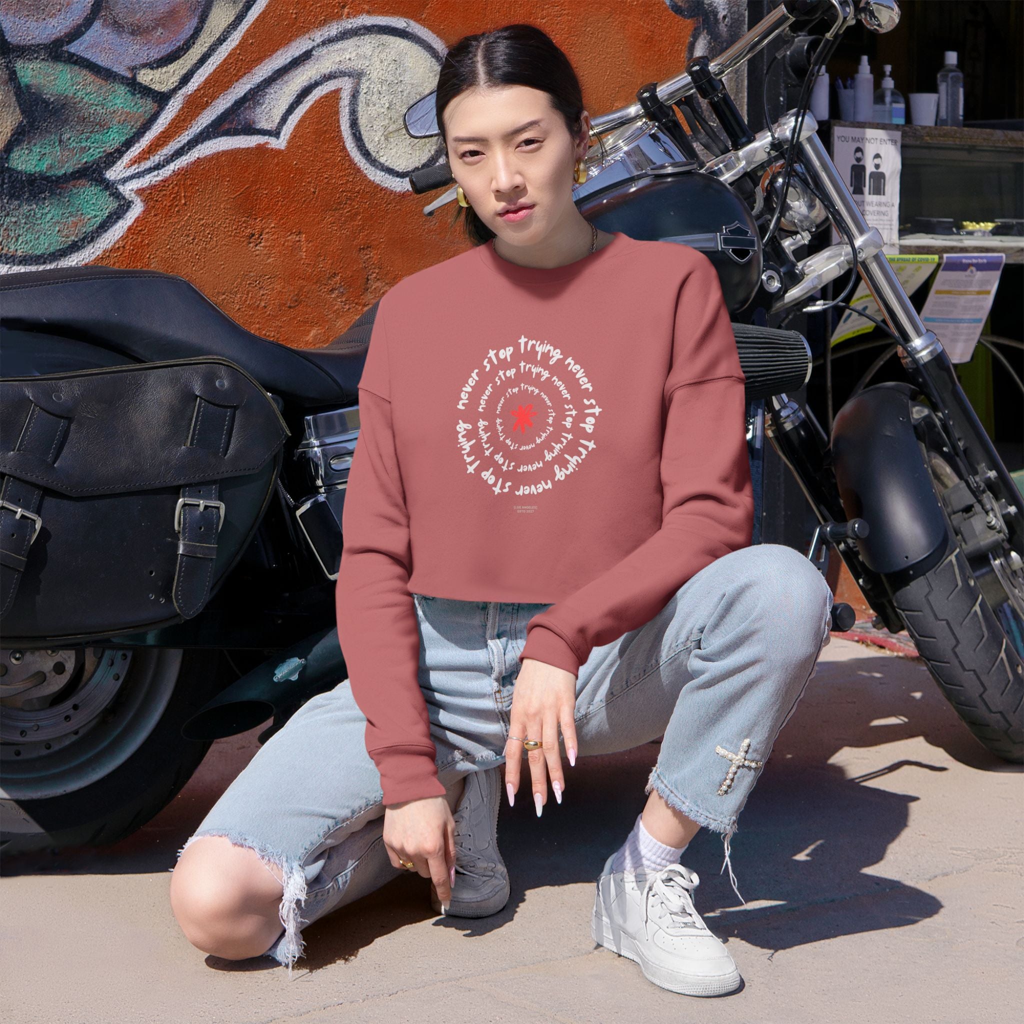 Inspirational Women's Cropped Sweatshirt