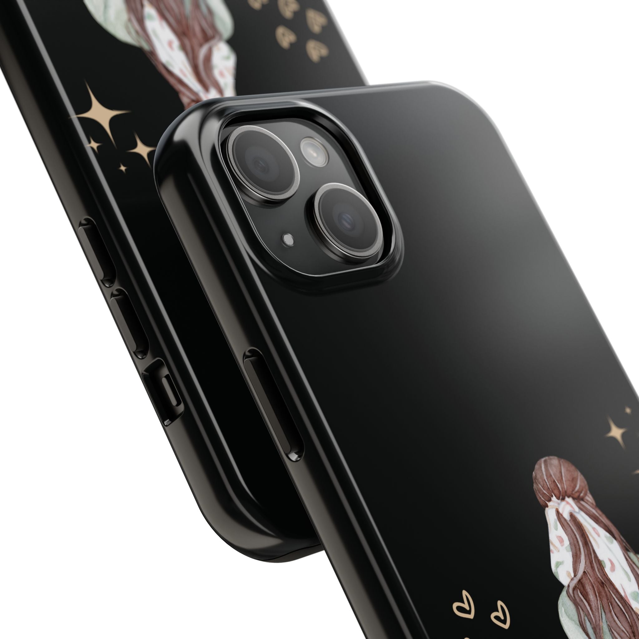 Trendy Girl iPhone Case – Fashion Illustration Tough Phone Cover