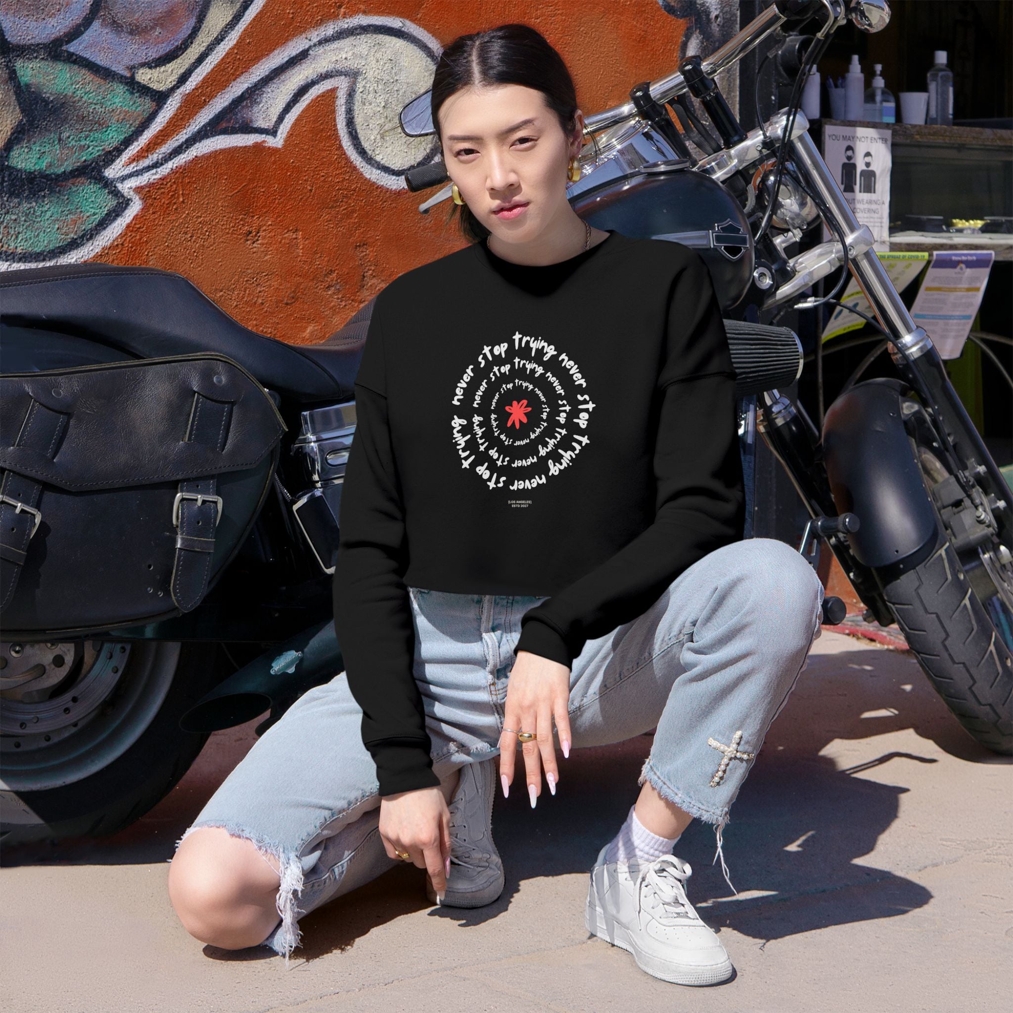 Inspirational Cropped Sweatshirt