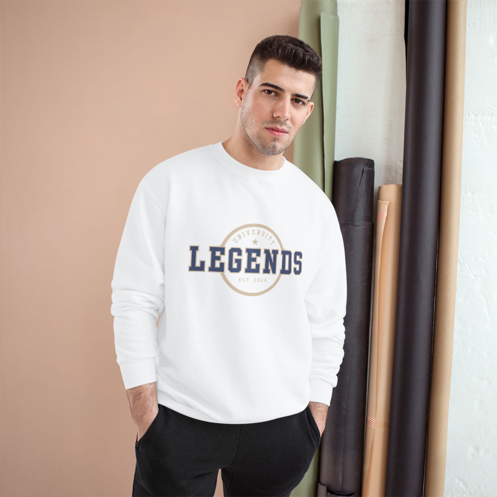 Legends Crewneck Sweatshirt — Vintage Athletic 'Legends' Graphic Male