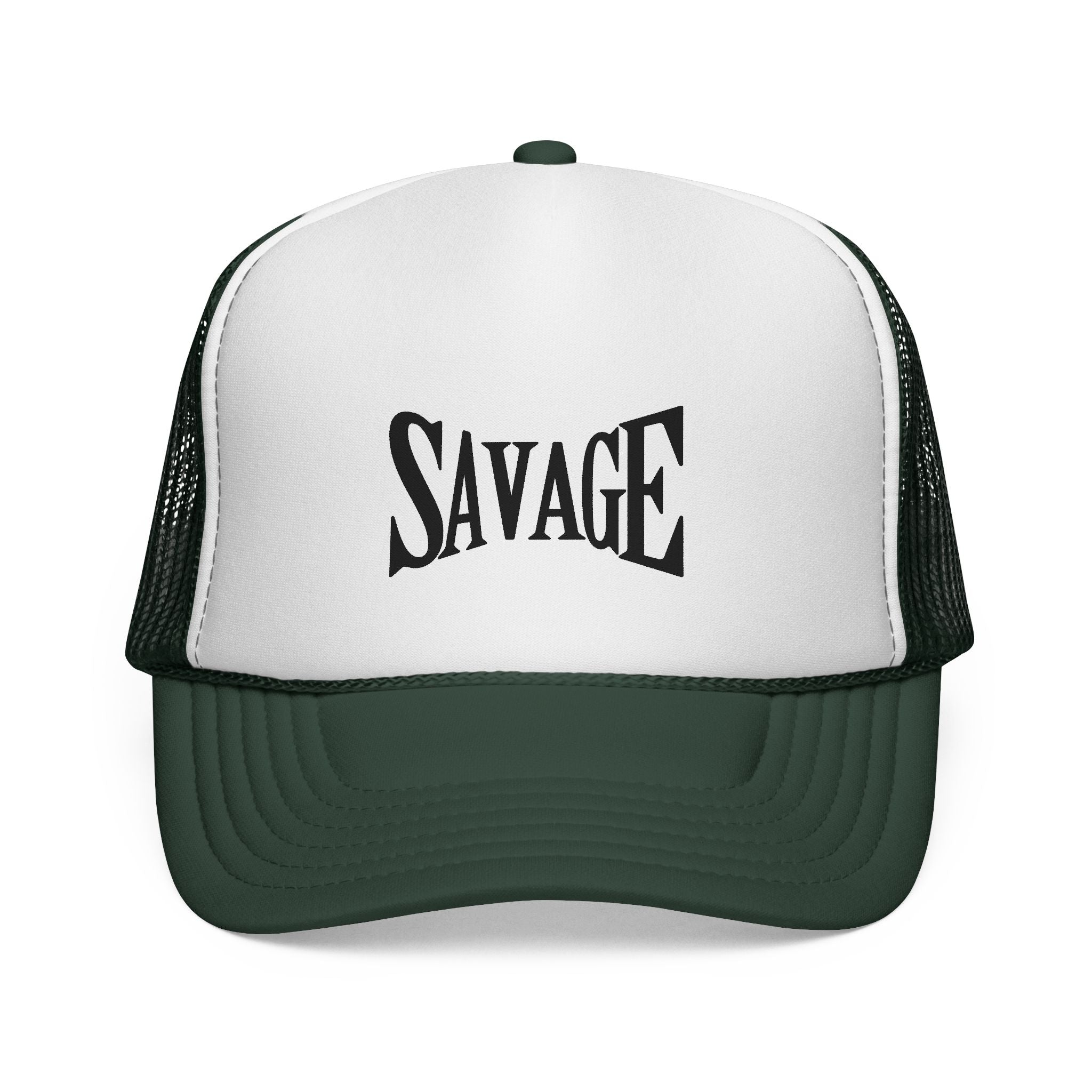 Savage Trucker Cap – Bold Typography Streetwear Hat