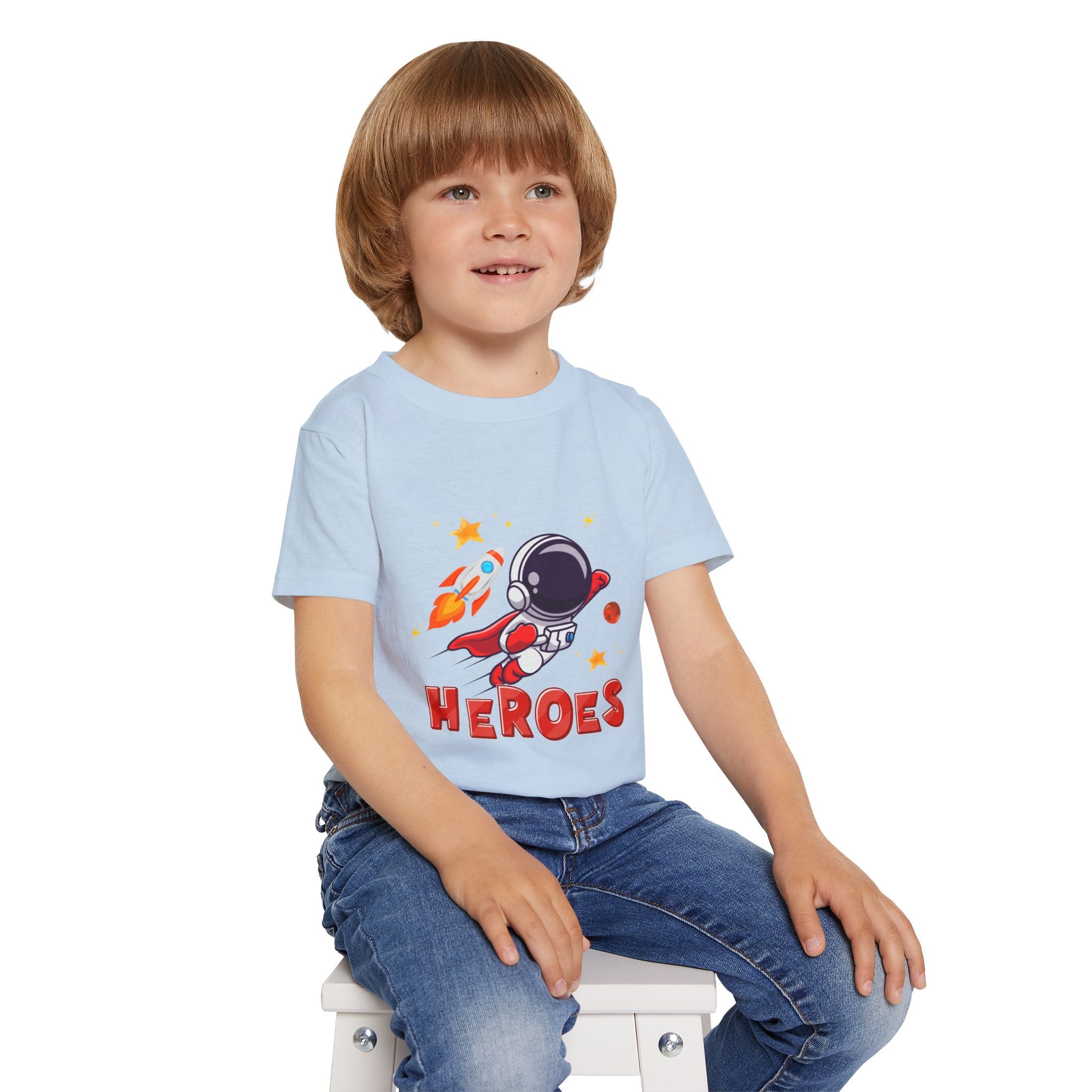 Little Space Heroes Astronaut Kids T-Shirt – Cosmic Adventure Tee for Boys & Girls