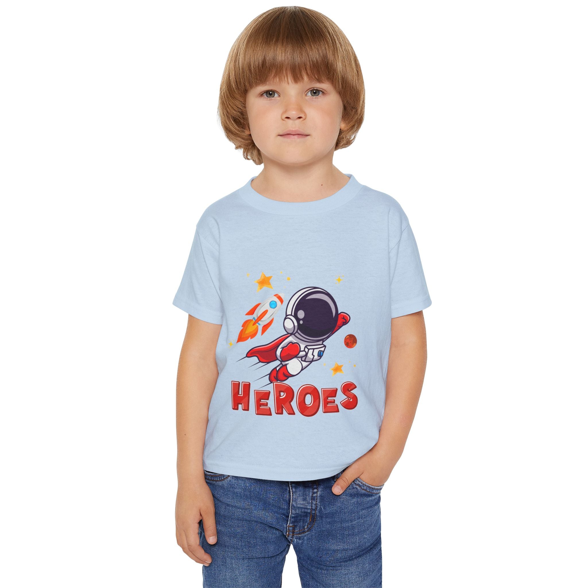 Little Space Heroes Astronaut Kids T-Shirt – Cosmic Adventure Tee for Boys & Girls