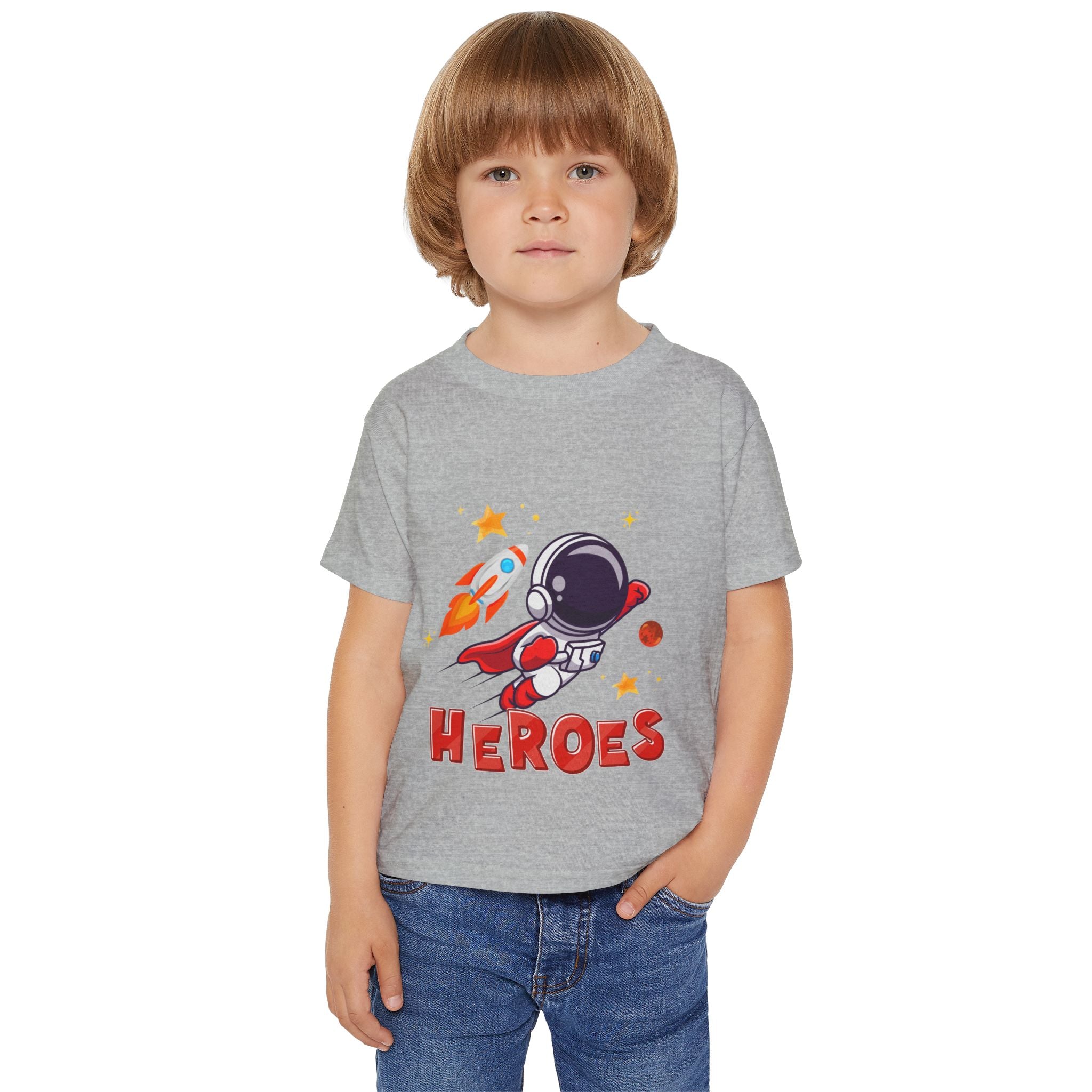 Little Space Heroes Astronaut Kids T-Shirt – Cosmic Adventure Tee for Boys & Girls