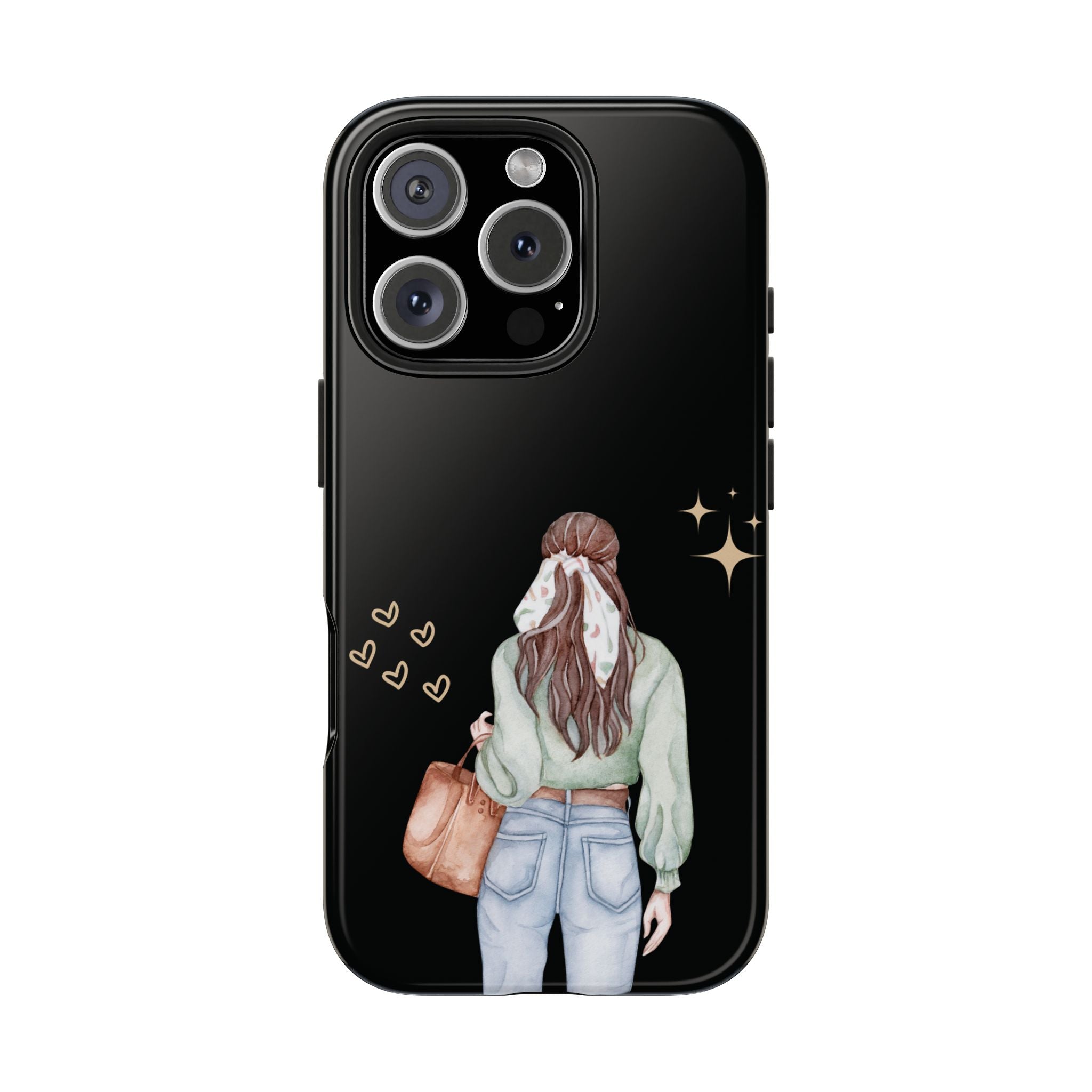 Trendy Girl iPhone Case – Fashion Illustration Tough Phone Cover
