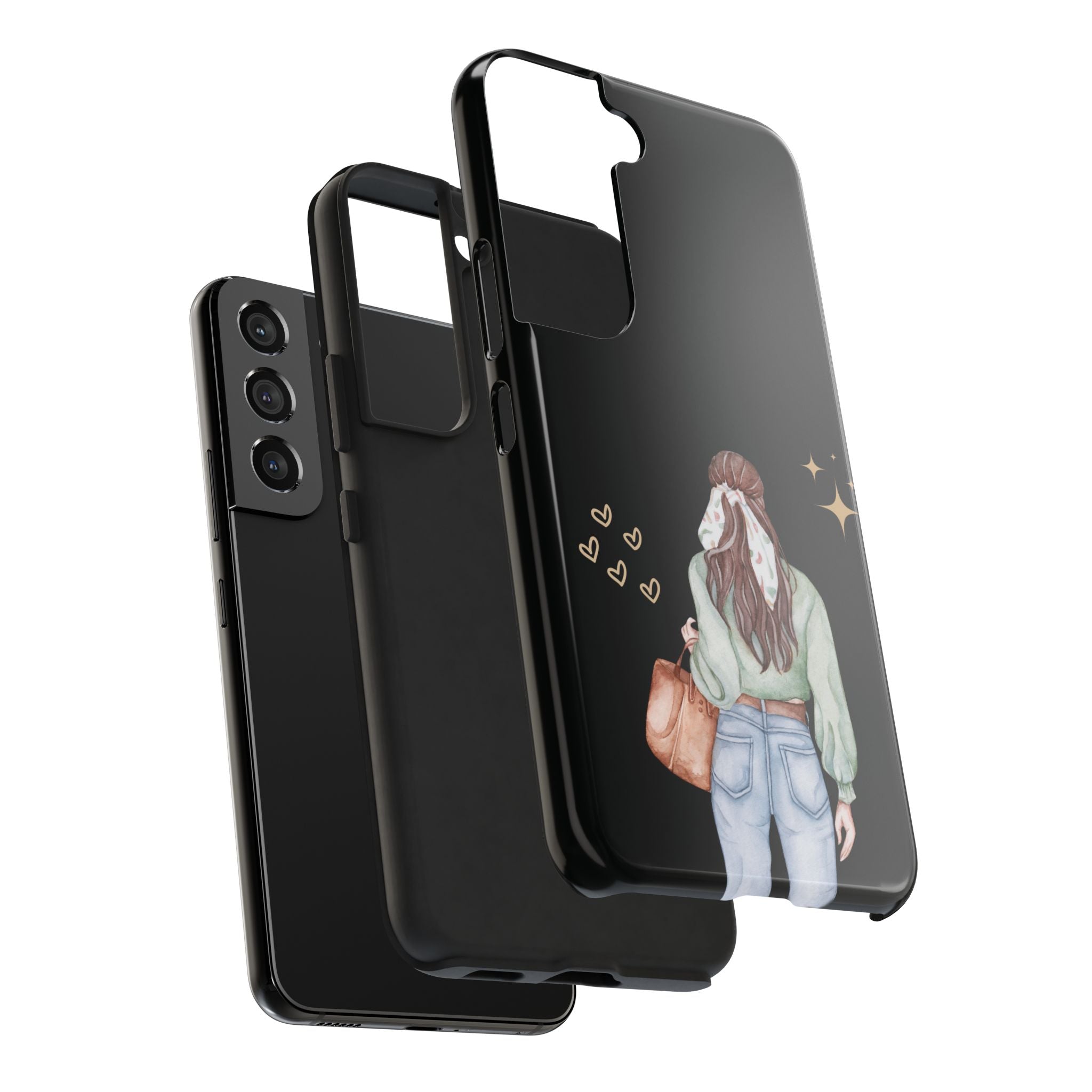 Trendy Girl iPhone Case – Fashion Illustration Tough Phone Cover