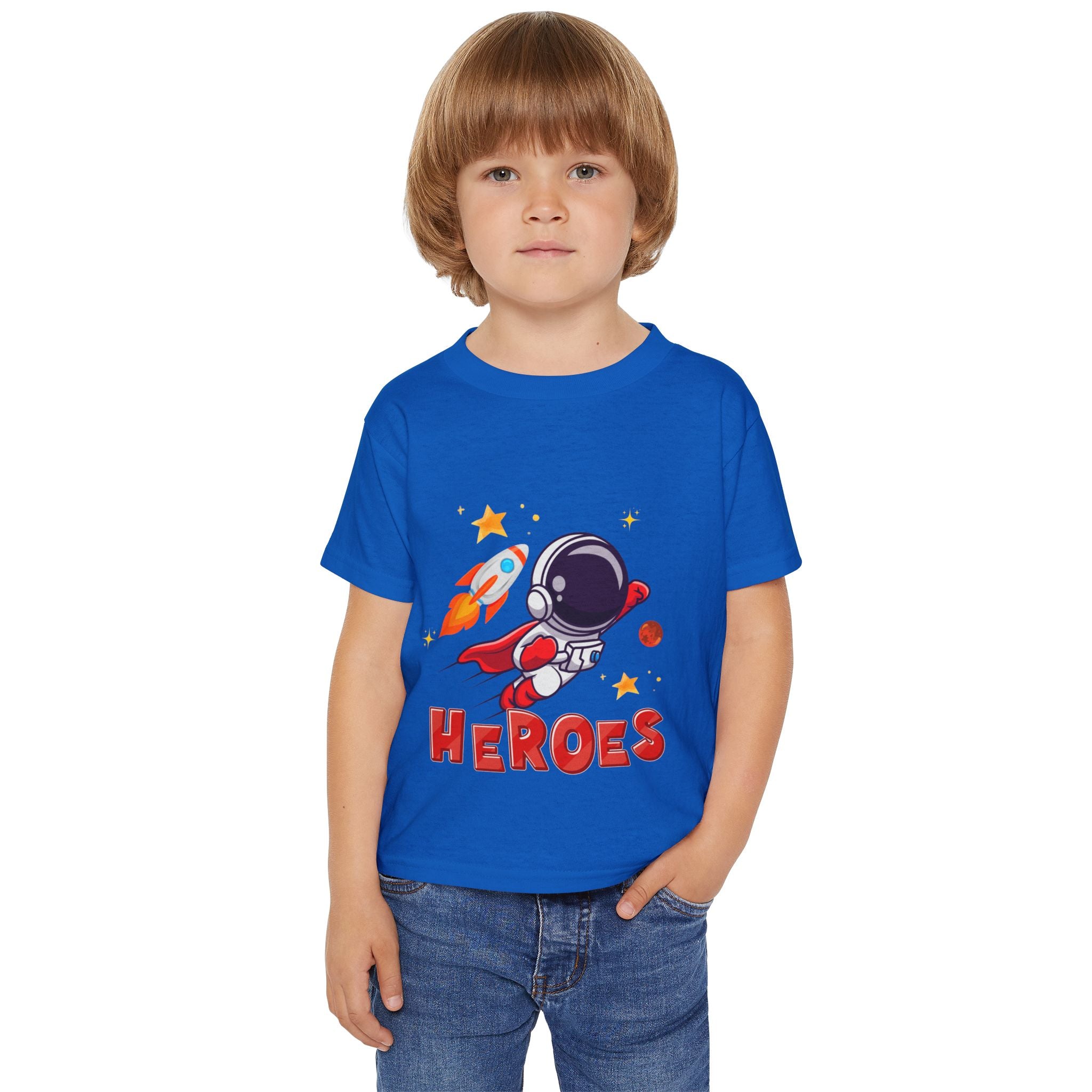 Little Space Heroes Astronaut Kids T-Shirt – Cosmic Adventure Tee for Boys & Girls
