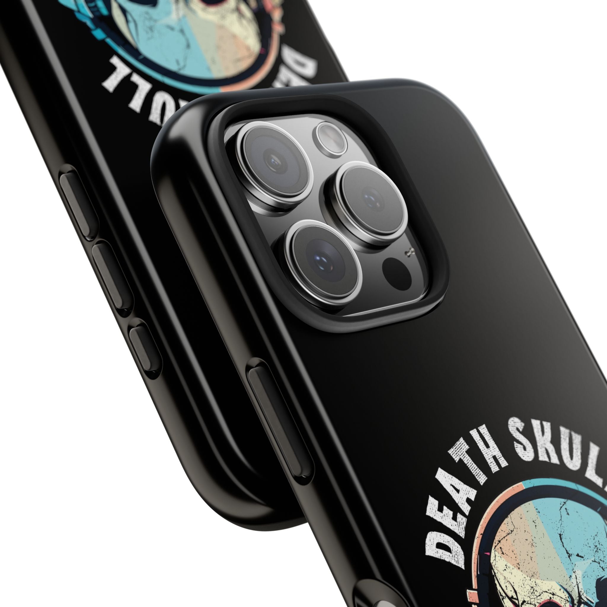 Death Skull iPhone & Samsung Case – Skull Headphones Tough Phone Cover