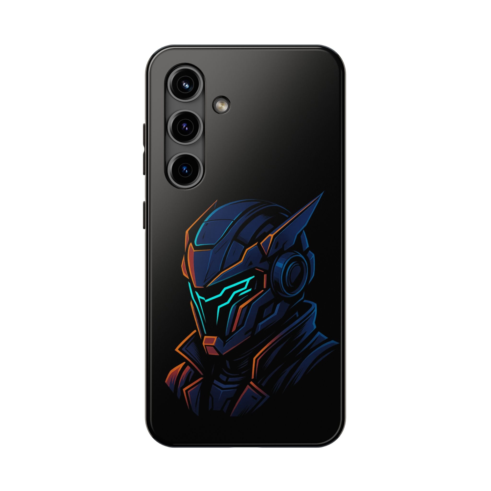 Cyberpunk Helmet iPhone Case – Futuristic Neon Tough Phone Cover