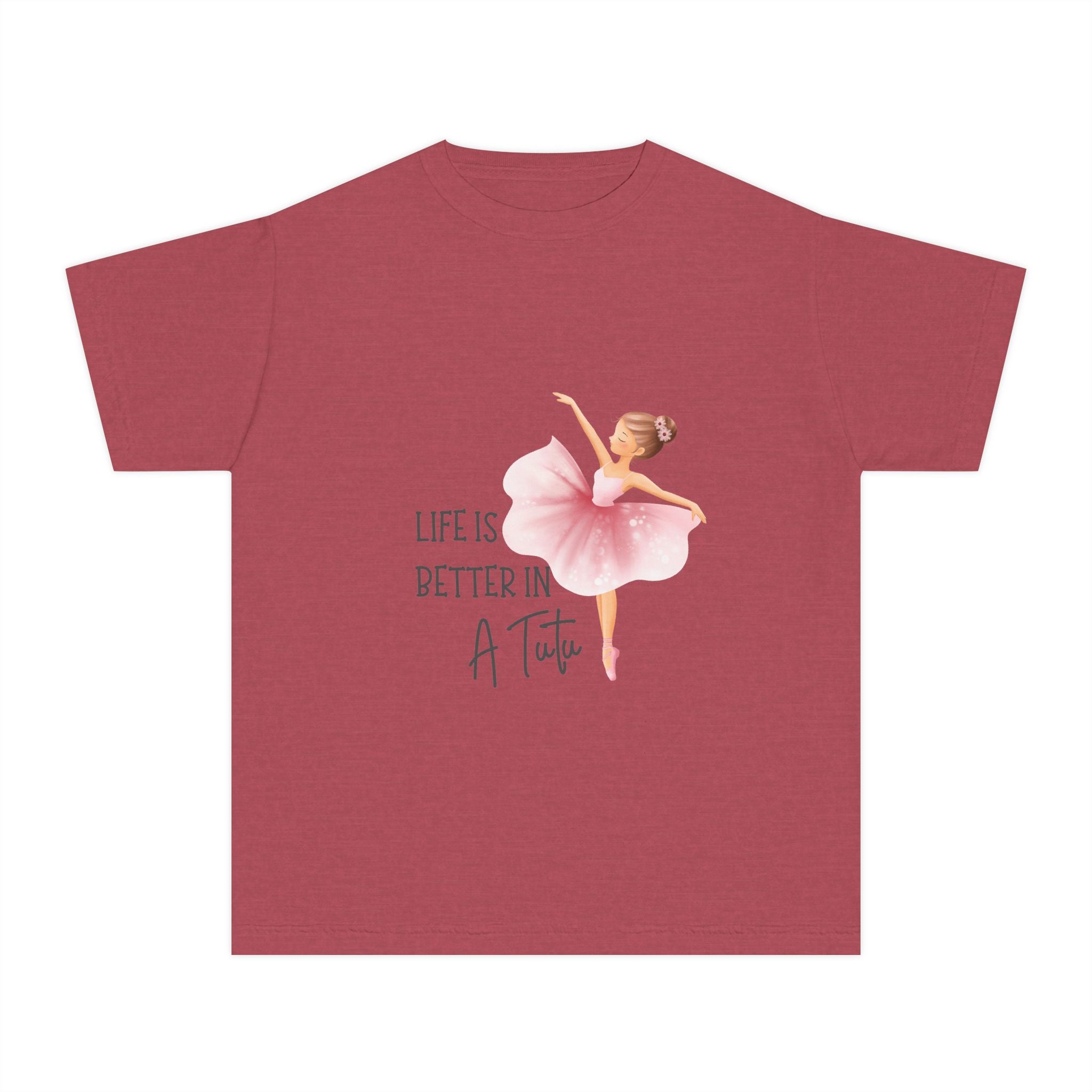 Youth T-Shirt Ballet 'Life Is Better in a Tutu' Tee for Girls
