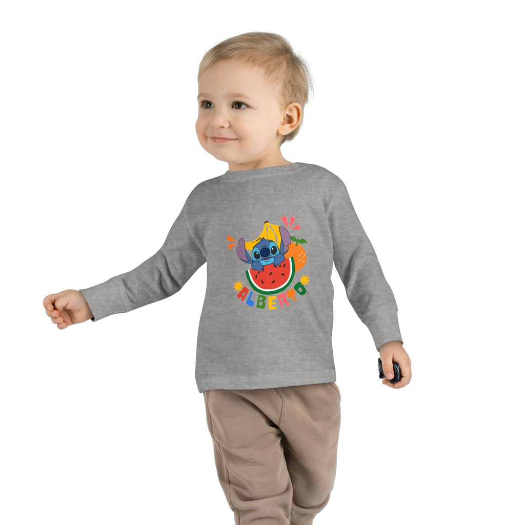 Stitch Fruit Splash Kids Tee – Personalized "ALBERTO" Shirt
