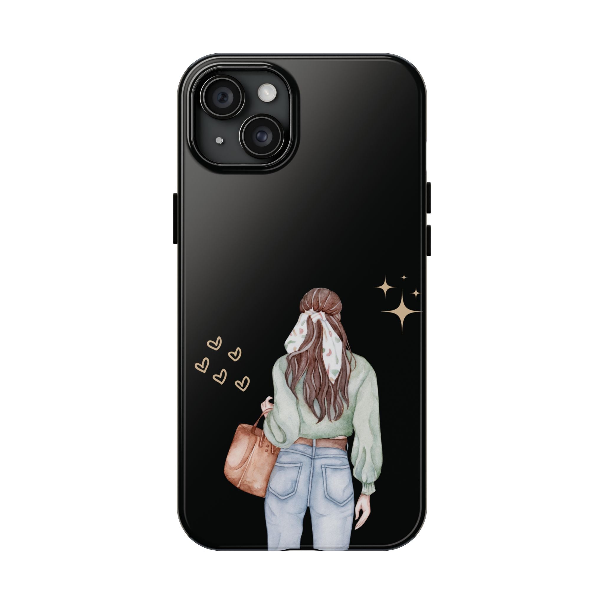 Trendy Girl iPhone Case – Fashion Illustration Tough Phone Cover