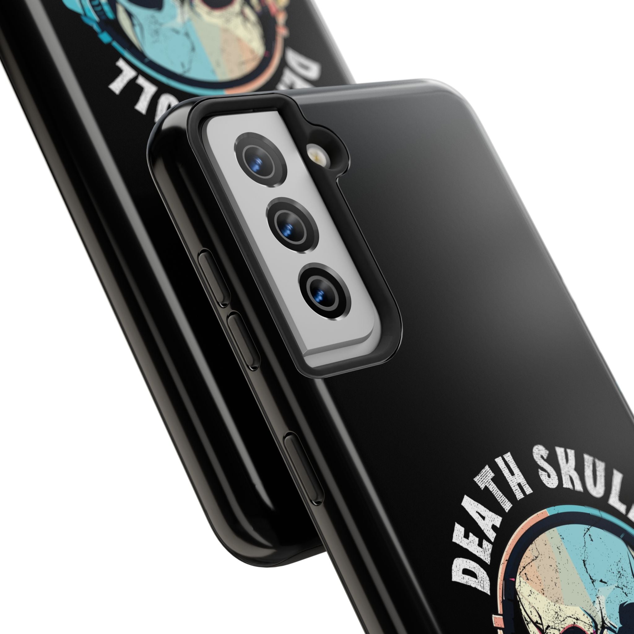 Death Skull iPhone & Samsung Case – Skull Headphones Tough Phone Cover