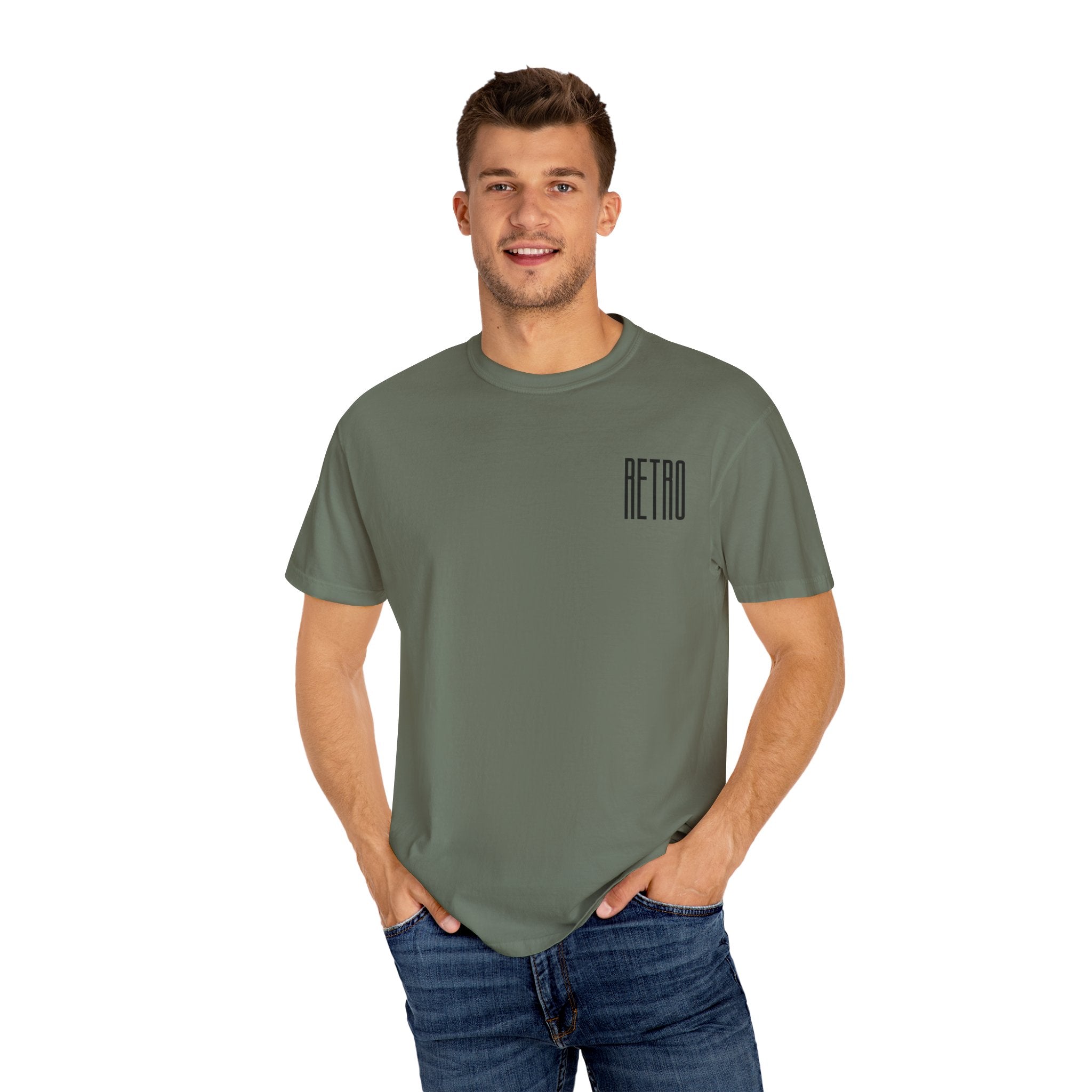 Retro Motorcycle Graphic T-Shirt - Male