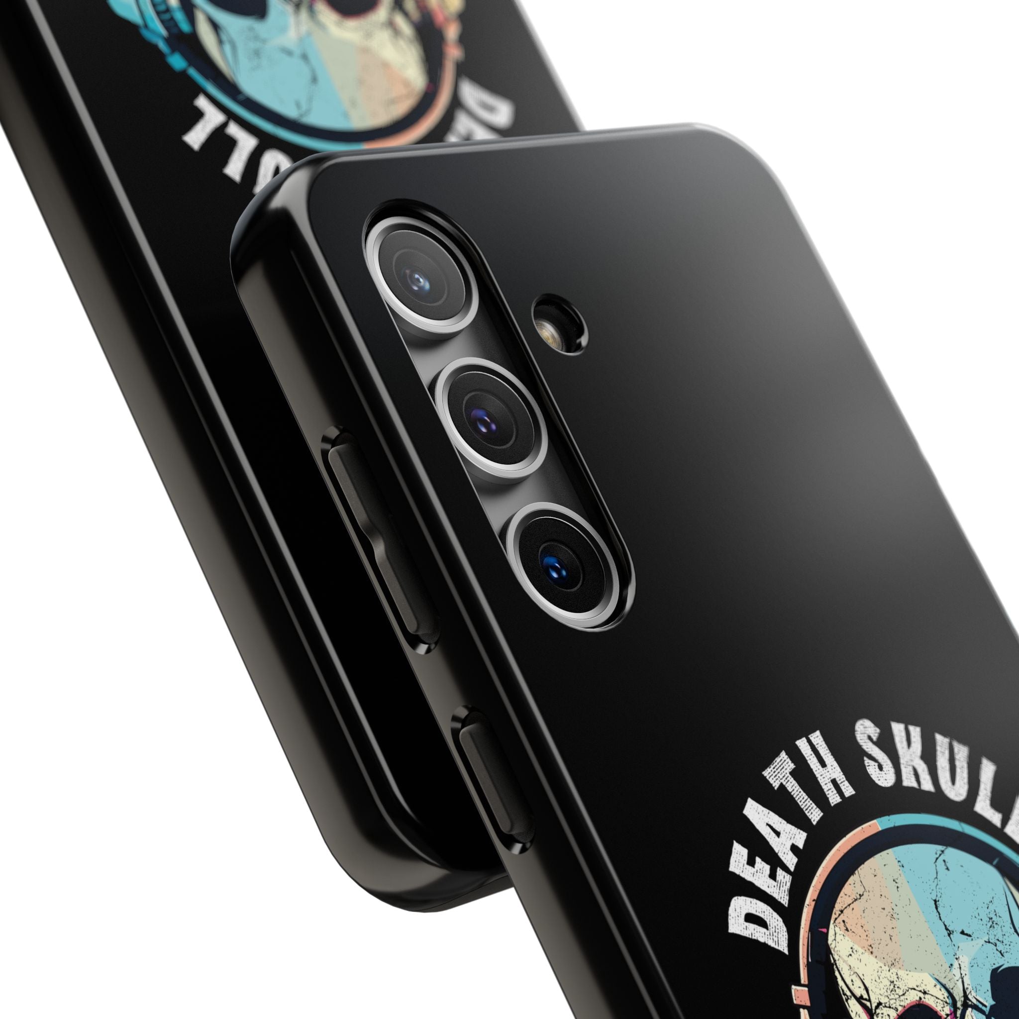 Death Skull iPhone & Samsung Case – Skull Headphones Tough Phone Cover