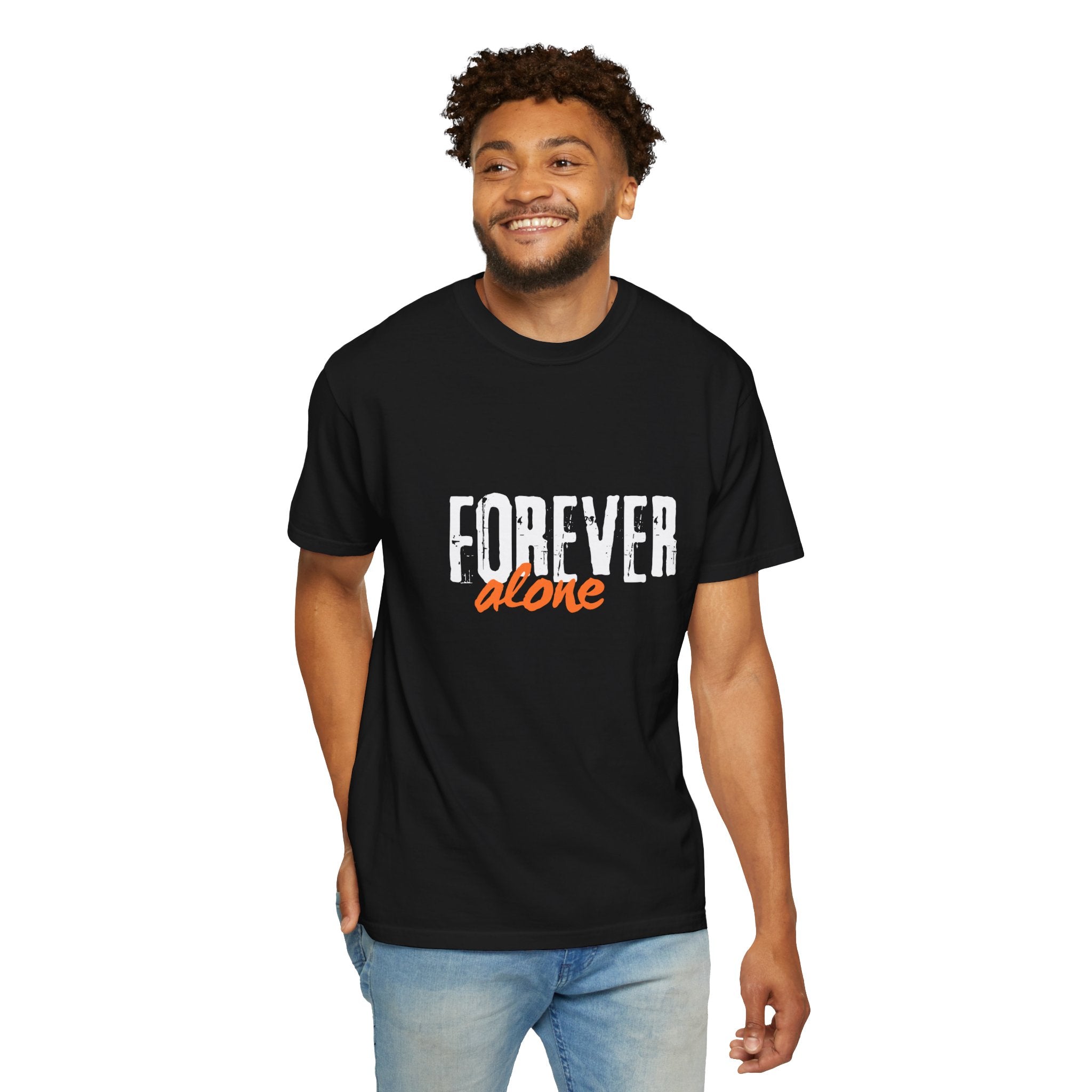 Forever Alone Cool Monkey Graphic Tee | Funny Front & Back Print Shirt