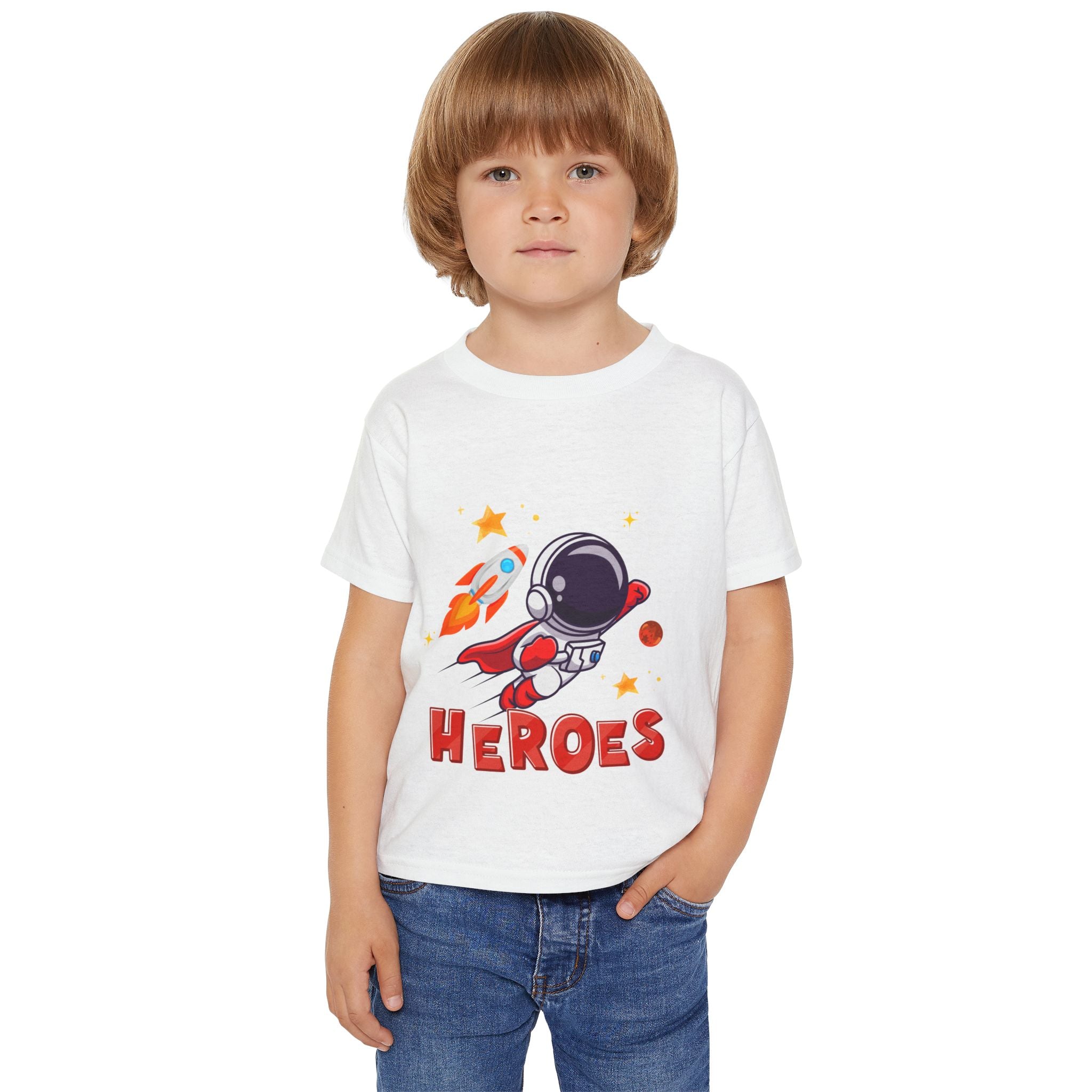 Little Space Heroes Astronaut Kids T-Shirt – Cosmic Adventure Tee for Boys & Girls