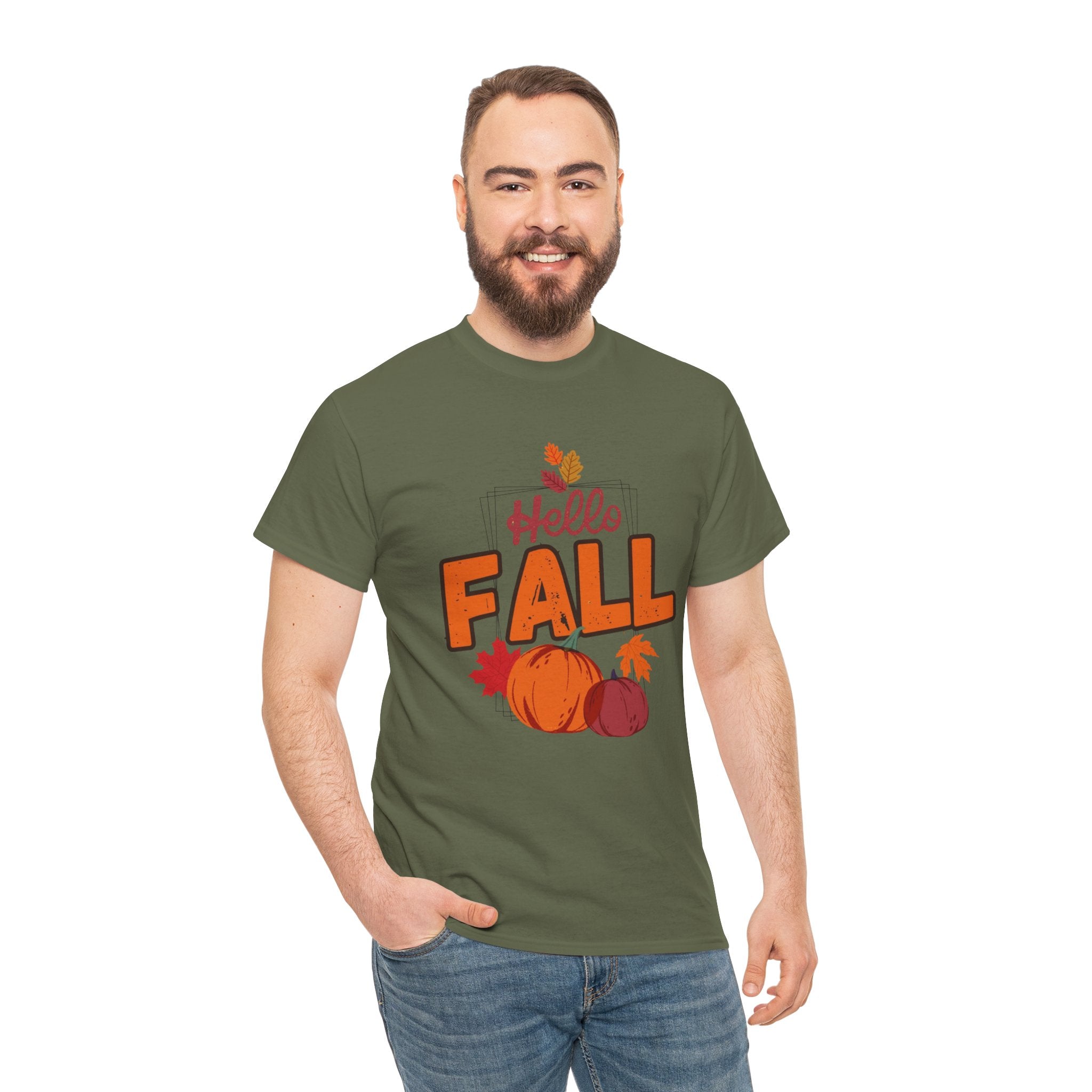 Hello Fall Pumpkin T-Shirt Unisex