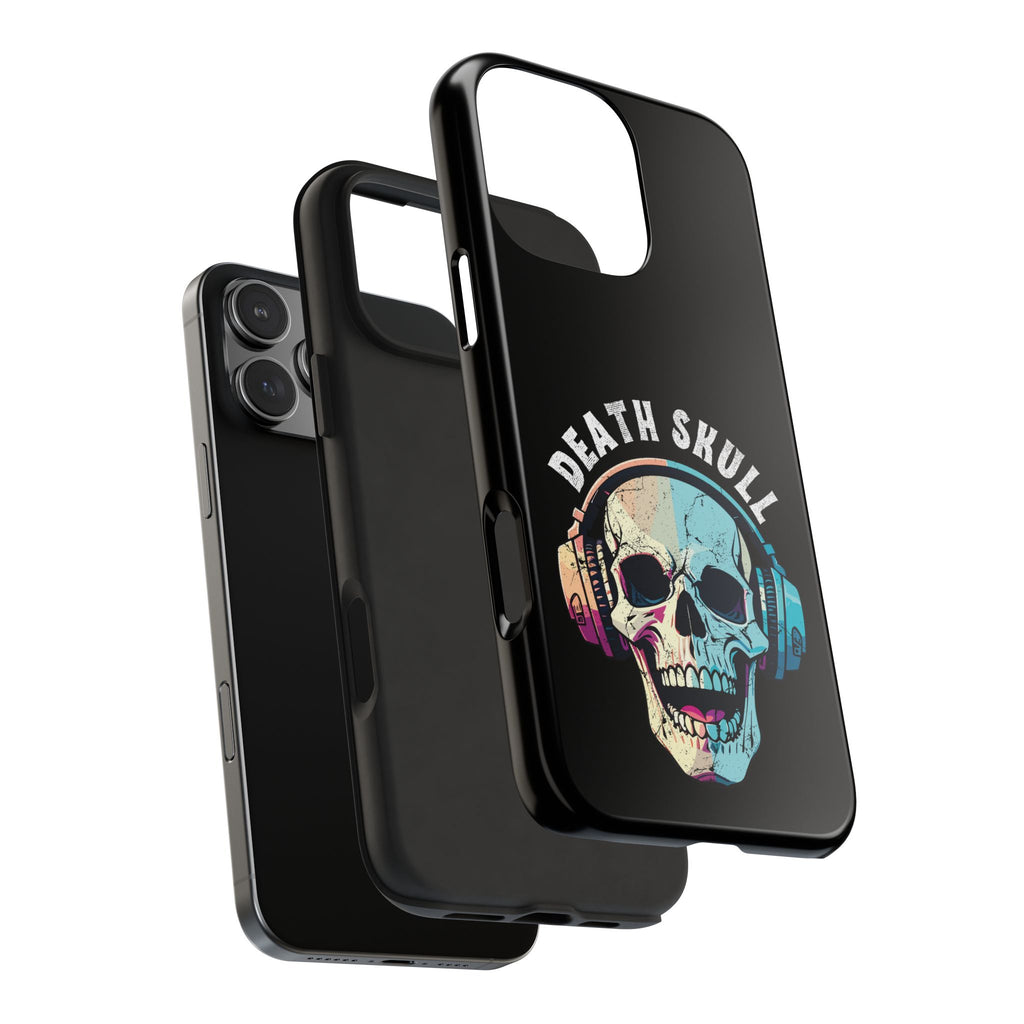 Death Skull iPhone & Samsung Case – Skull Headphones Tough Phone Cover