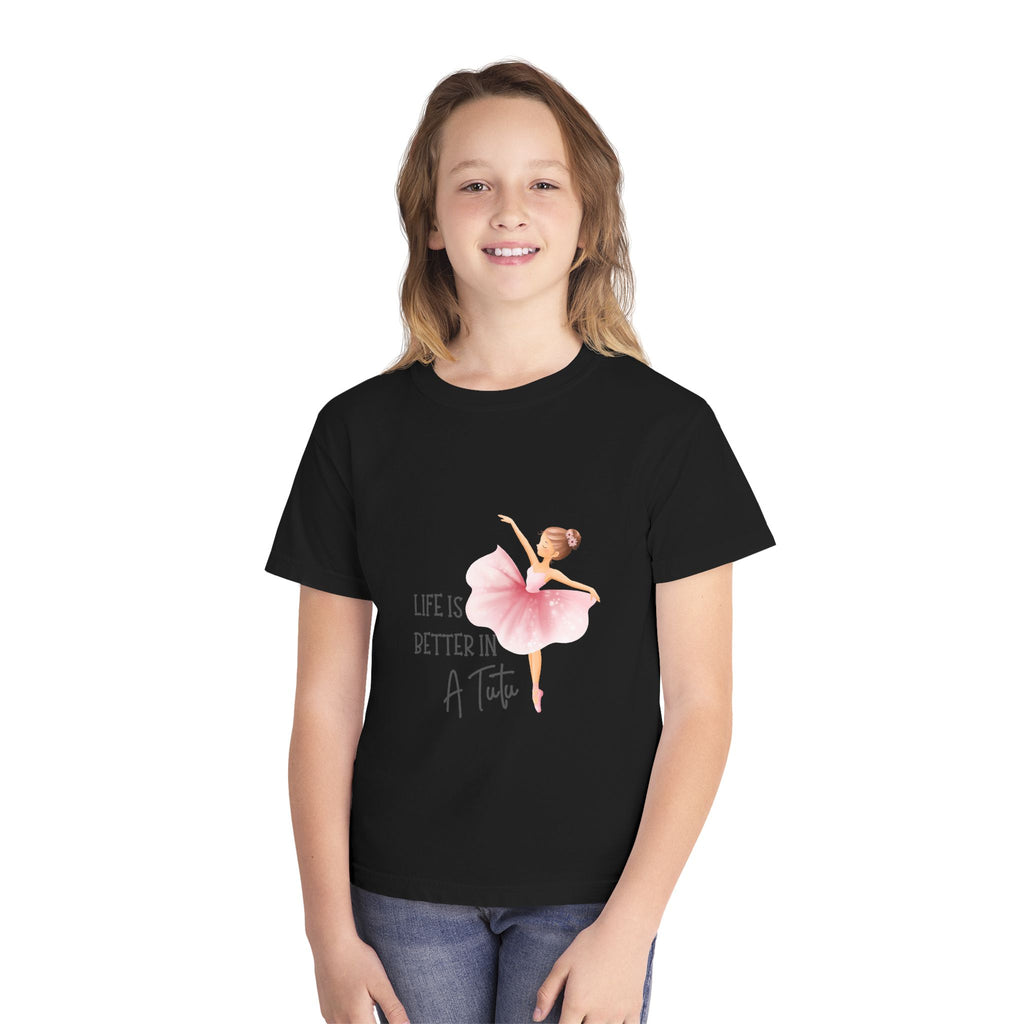 Youth T-Shirt Ballet 'Life Is Better in a Tutu' Tee for Girls