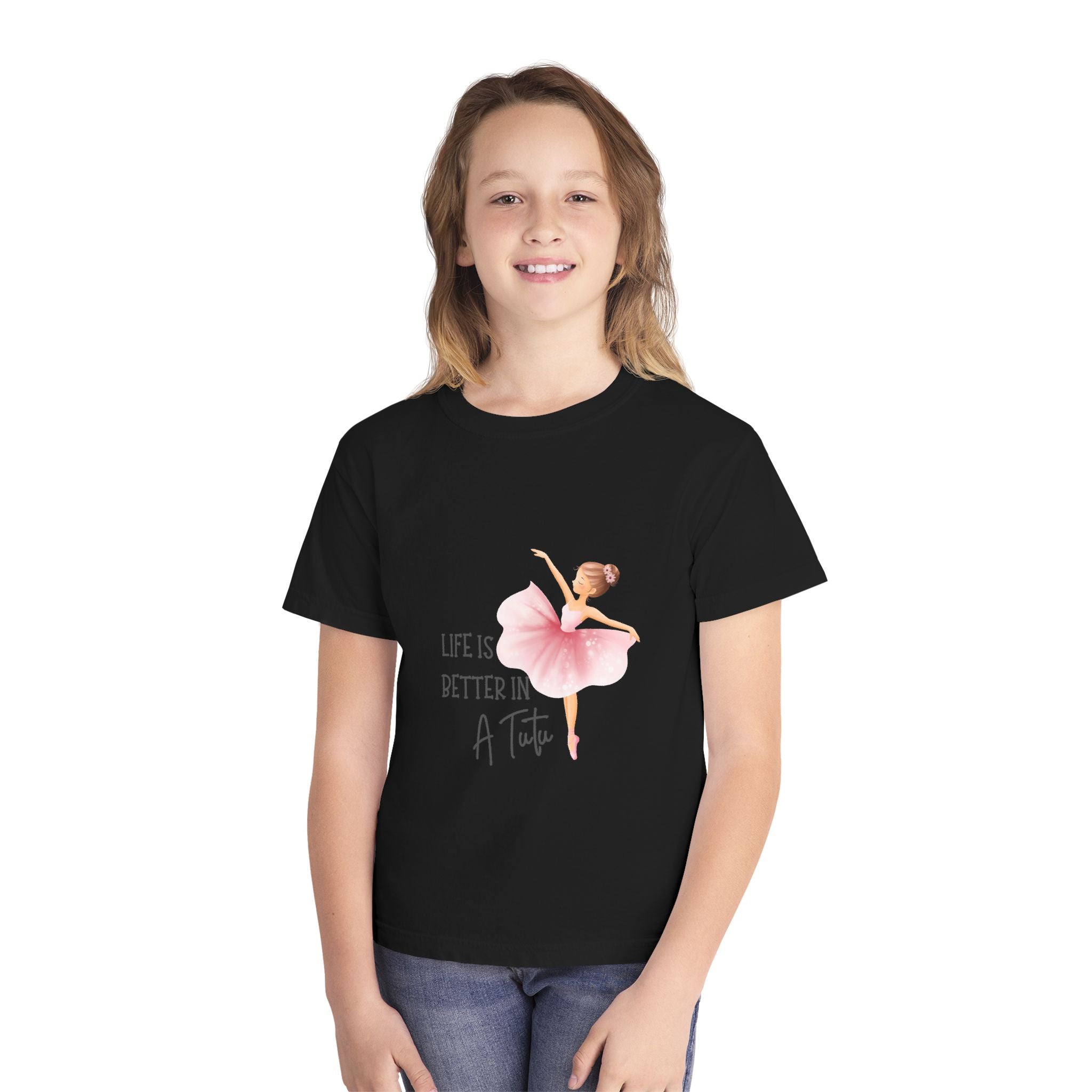 Youth T-Shirt Ballet 'Life Is Better in a Tutu' Tee for Girls