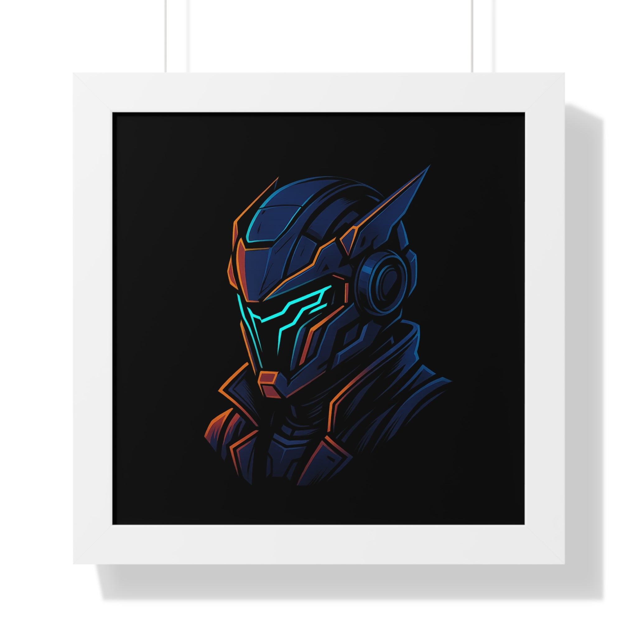 Cyberpunk Helmet Framed Wall art
