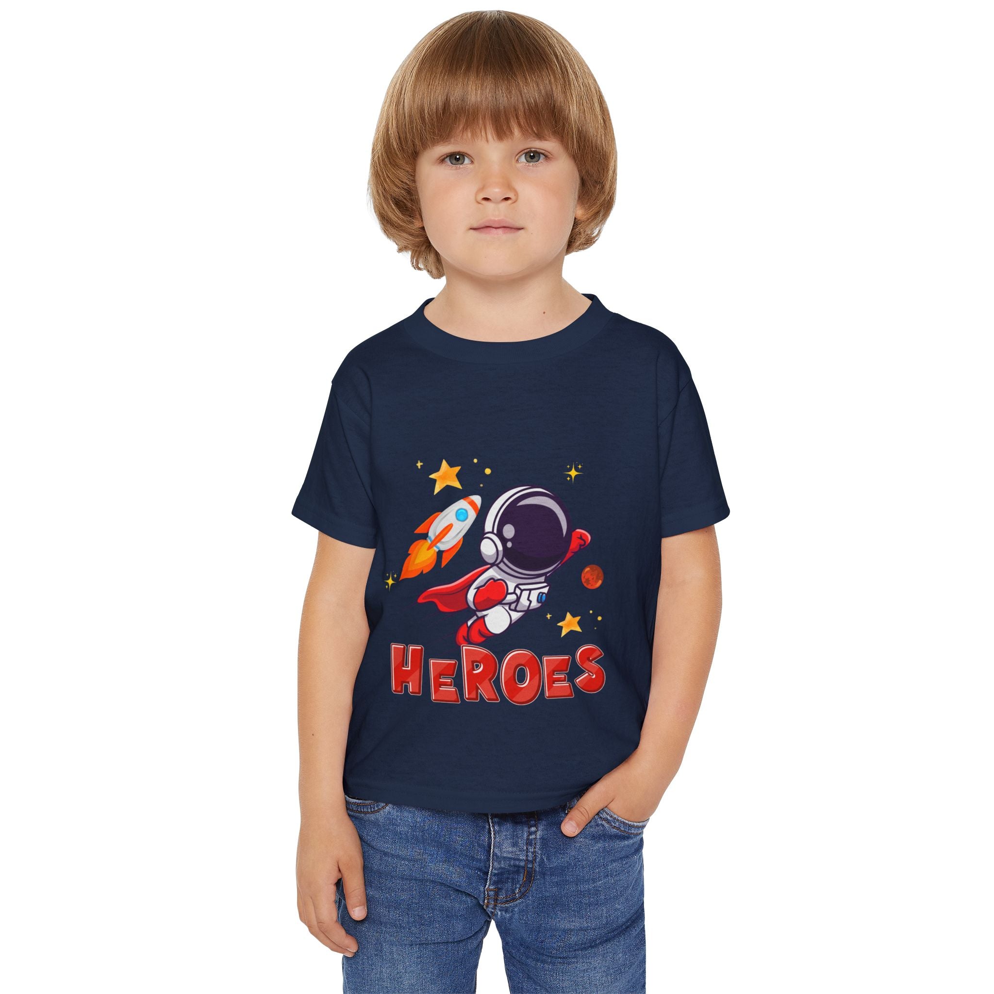 Little Space Heroes Astronaut Kids T-Shirt – Cosmic Adventure Tee for Boys & Girls