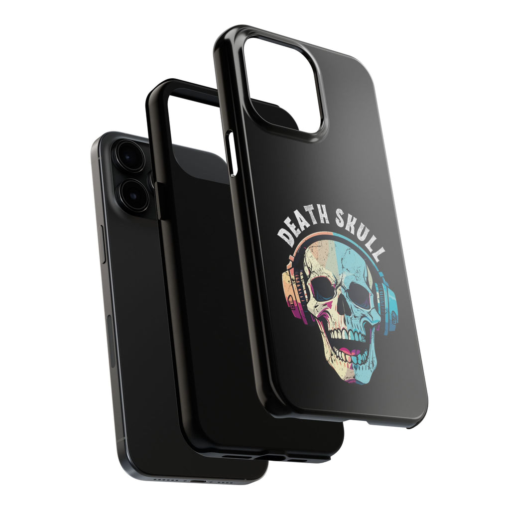 Death Skull iPhone & Samsung Case – Skull Headphones Tough Phone Cover