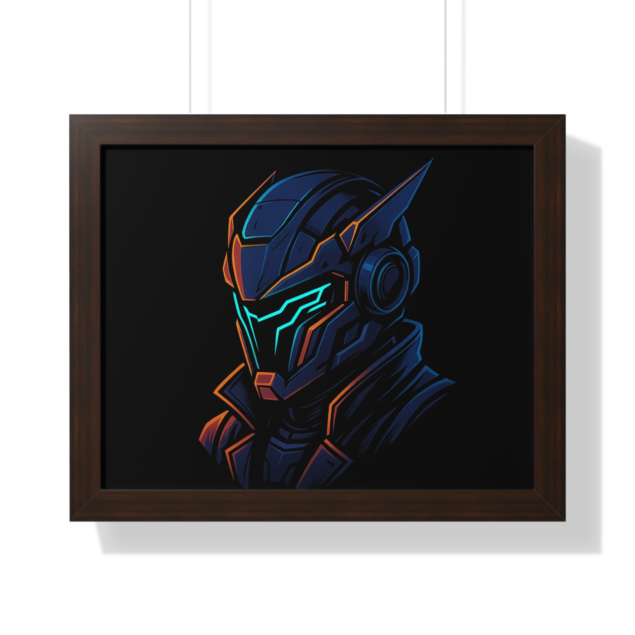 Cyberpunk Helmet Framed Wall art
