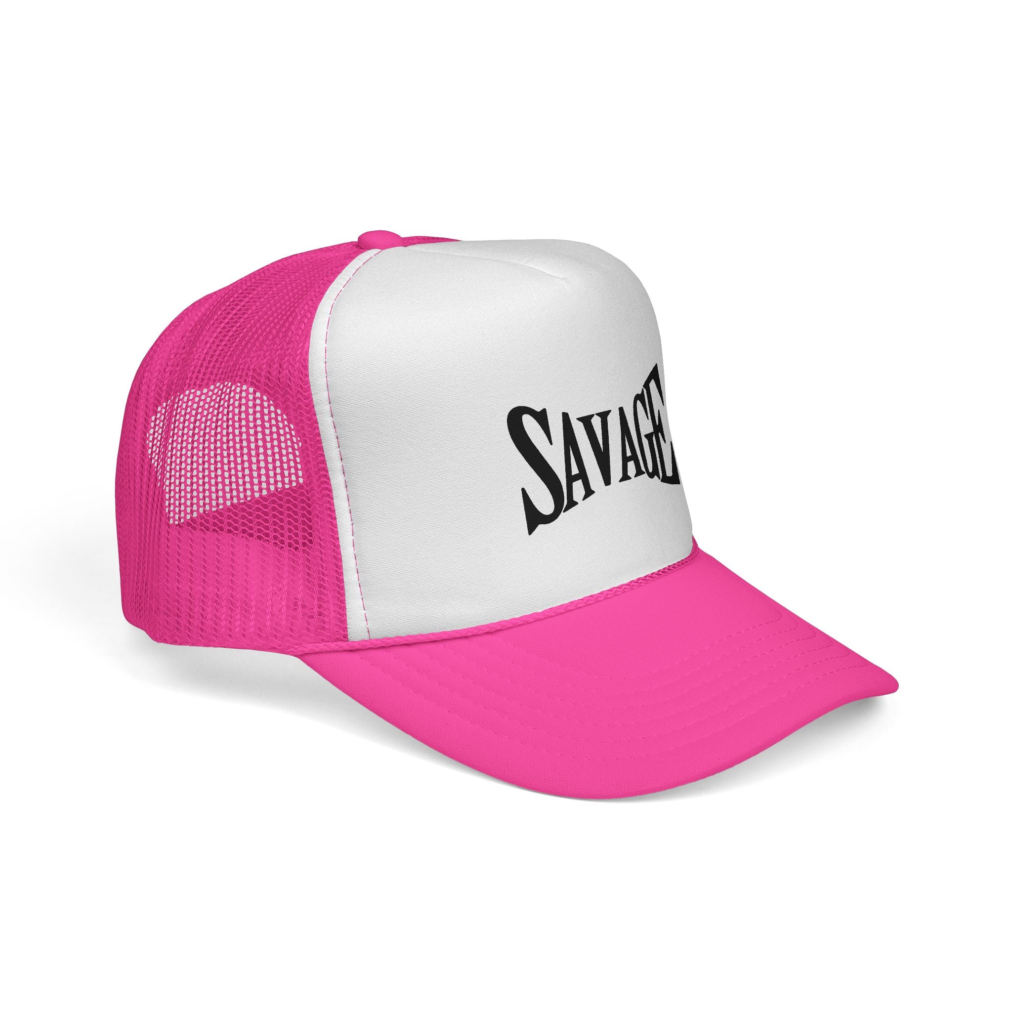 Savage Trucker Cap – Bold Typography Streetwear Hat