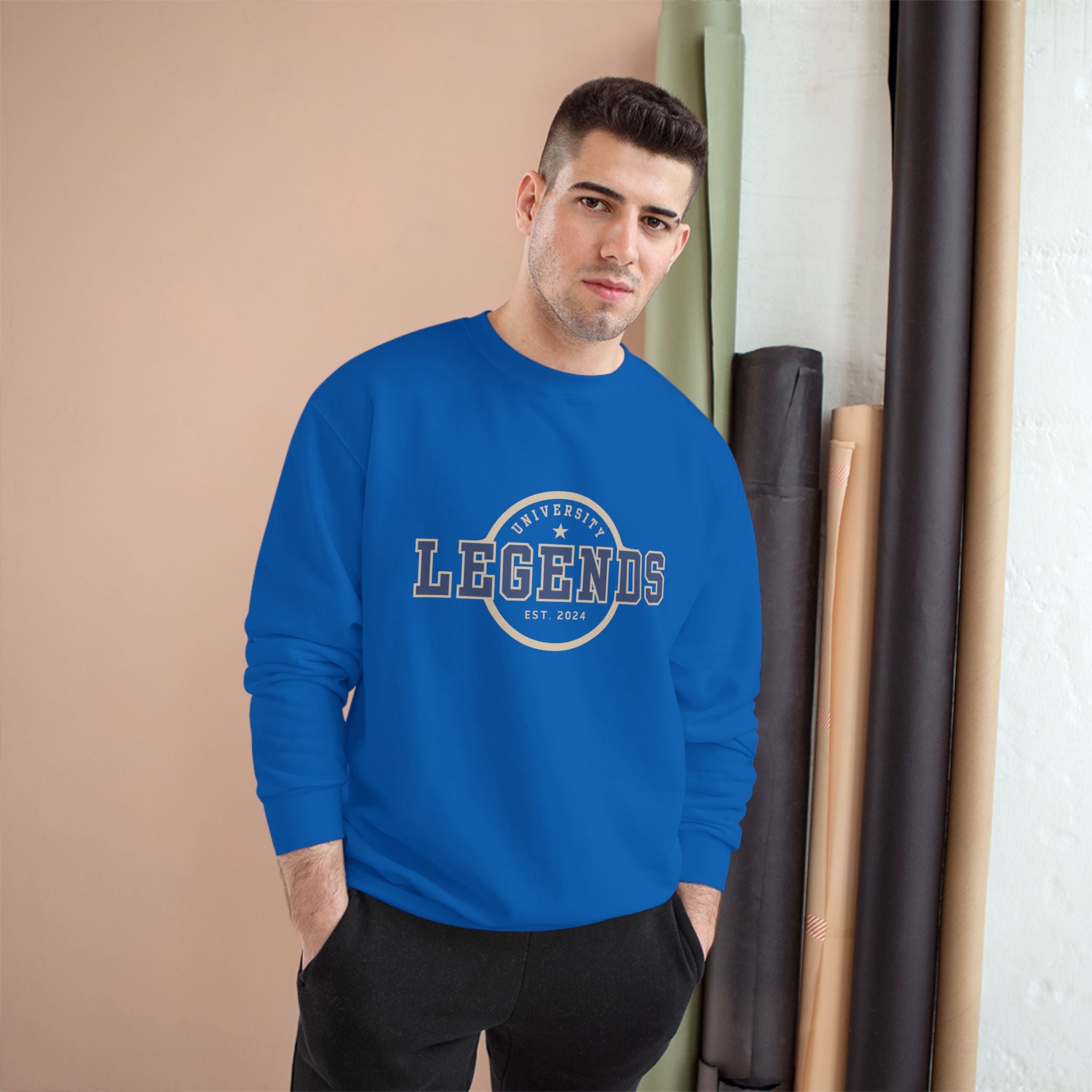 Legends Crewneck Sweatshirt — Vintage Athletic 'Legends' Graphic Male