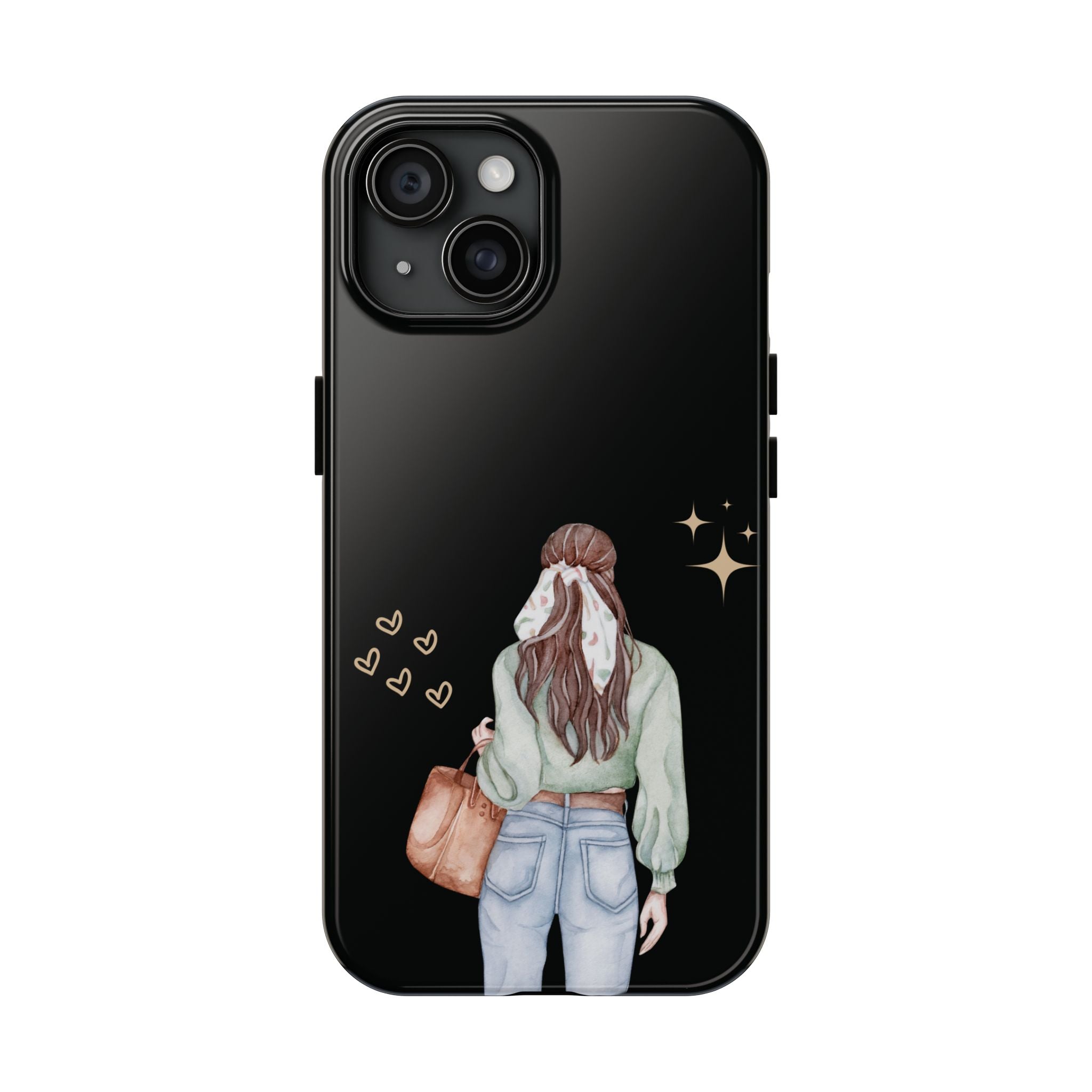 Trendy Girl iPhone Case – Fashion Illustration Tough Phone Cover